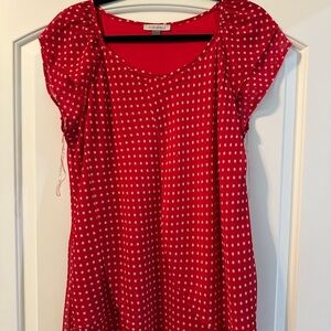 Roz & Ali Red Polka Dot Top